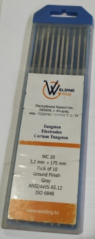 Электрод вольфрамовый 3,2х175 мм WC-20 Серый (10 шт.)_Welding Group SOLUT| 